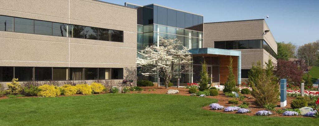 Modern commercial building located in industrial park
